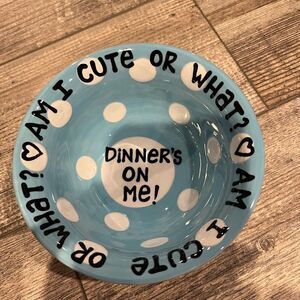 NWT Our Name Is Mud Dinner’s On Me Bowl